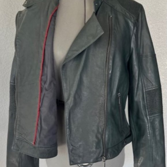 Wilson's Leather - Gray Leather Jacket - Picture 4 of 5